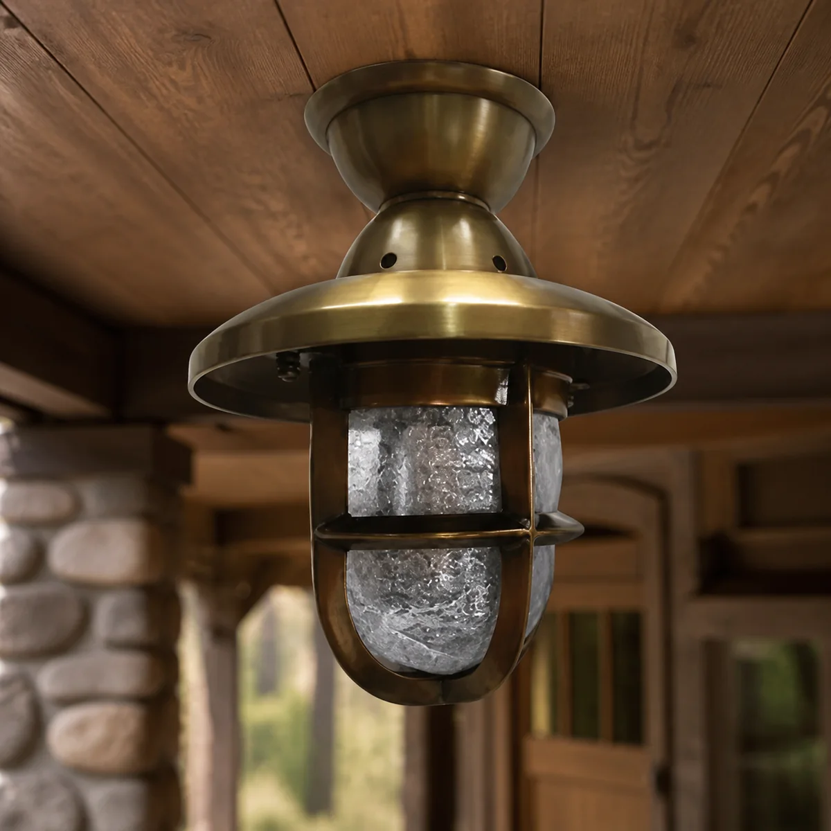 Heritage Brass Cage Light Large staged in a curated room setting one.