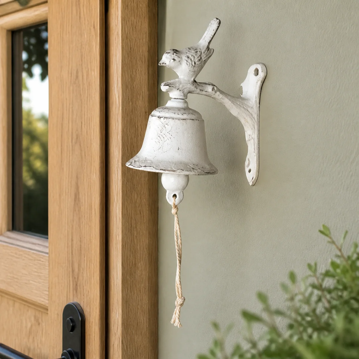 Songbird Wall Bell staged in a curated room setting one.